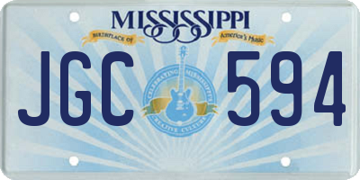 MS license plate JGC594