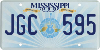 MS license plate JGC595