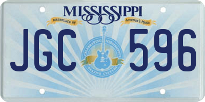MS license plate JGC596
