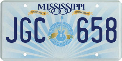 MS license plate JGC658