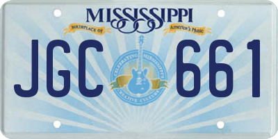 MS license plate JGC661