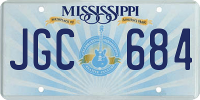 MS license plate JGC684