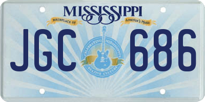 MS license plate JGC686