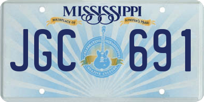 MS license plate JGC691