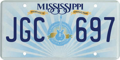 MS license plate JGC697