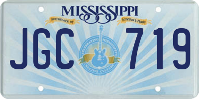 MS license plate JGC719