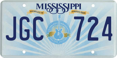 MS license plate JGC724