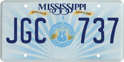 MS license plate JGC737