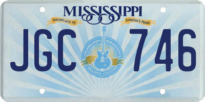 MS license plate JGC746