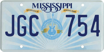 MS license plate JGC754