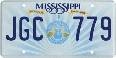 MS license plate JGC779
