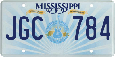 MS license plate JGC784