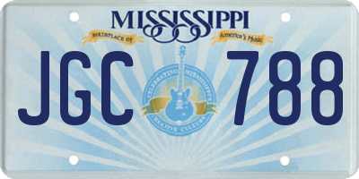 MS license plate JGC788