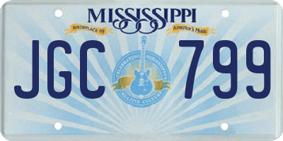 MS license plate JGC799