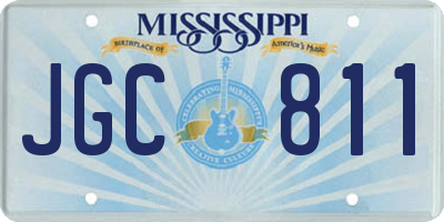 MS license plate JGC811