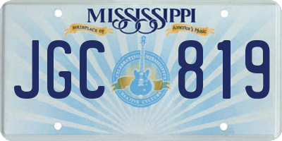 MS license plate JGC819
