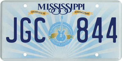 MS license plate JGC844