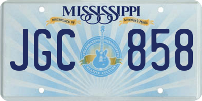 MS license plate JGC858