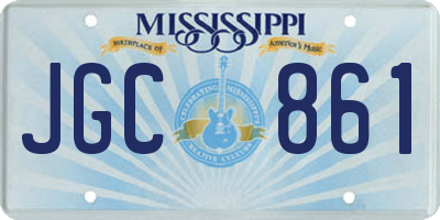 MS license plate JGC861