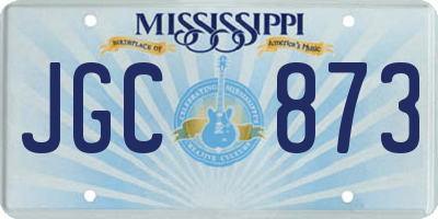 MS license plate JGC873