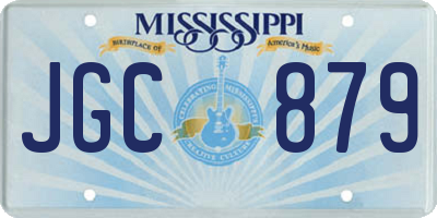 MS license plate JGC879