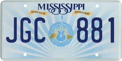 MS license plate JGC881