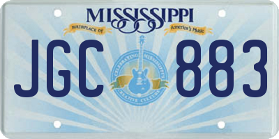MS license plate JGC883