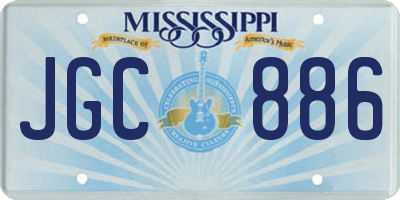 MS license plate JGC886