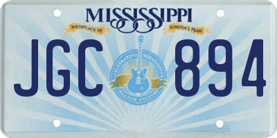 MS license plate JGC894