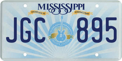 MS license plate JGC895