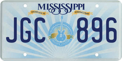 MS license plate JGC896