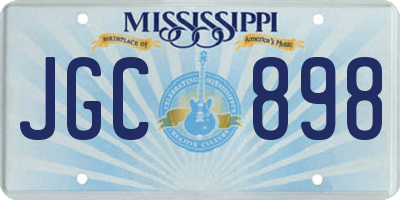 MS license plate JGC898