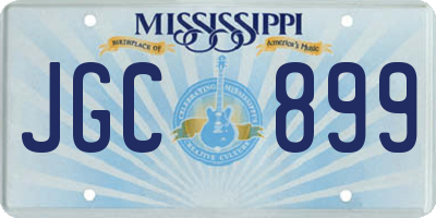 MS license plate JGC899