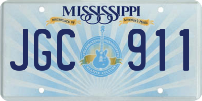 MS license plate JGC911