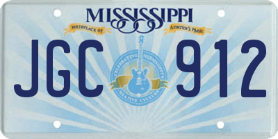 MS license plate JGC912
