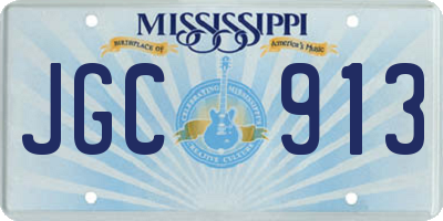 MS license plate JGC913