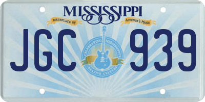 MS license plate JGC939