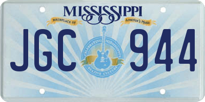 MS license plate JGC944