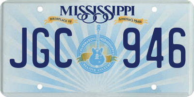 MS license plate JGC946