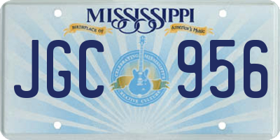 MS license plate JGC956