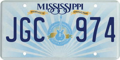 MS license plate JGC974