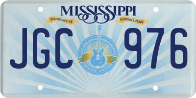 MS license plate JGC976