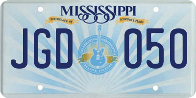 MS license plate JGD050