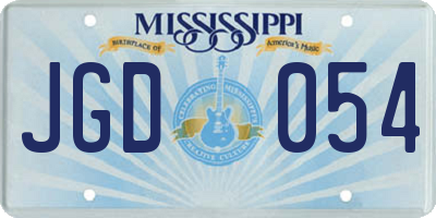 MS license plate JGD054