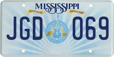 MS license plate JGD069
