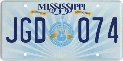 MS license plate JGD074