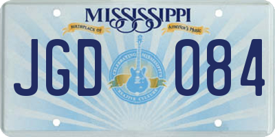 MS license plate JGD084
