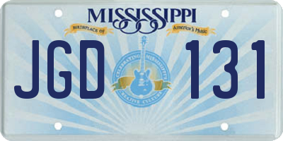 MS license plate JGD131