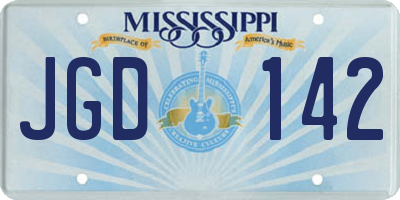 MS license plate JGD142