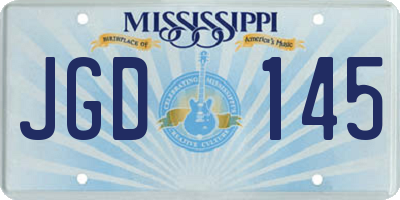 MS license plate JGD145